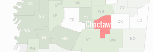 Choctaw County Map
