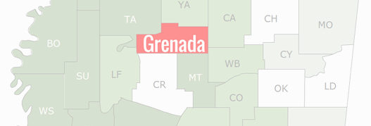 Grenada County Map