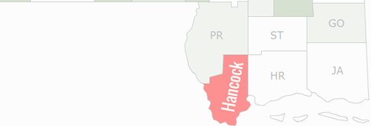 Hancock County Map