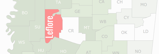 Leflore County Map