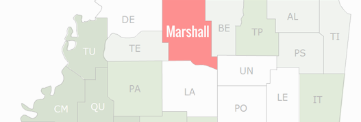 Marshall County Map