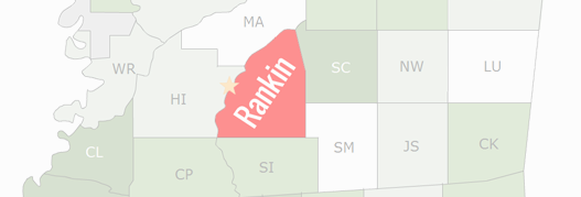 Rankin County Map