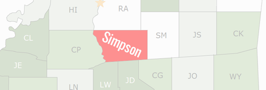 Simpson County Map