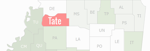 Tate County Map