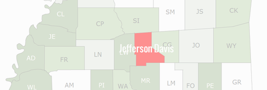 Jefferson Davis County Map